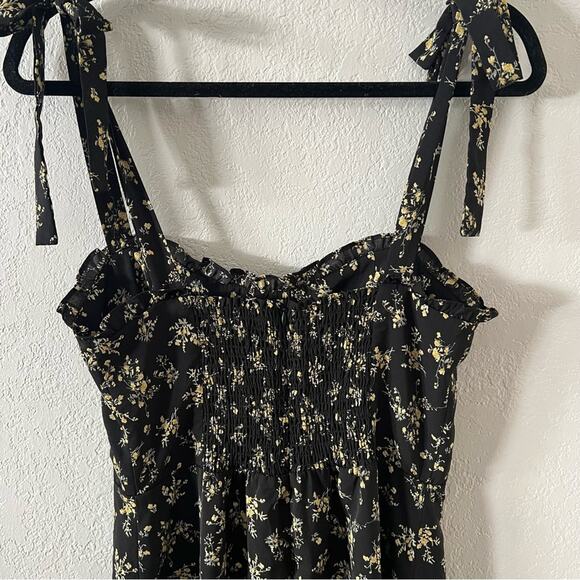 O.P.T. Toile de Jouy Black Floral Print Midi Dress - Picture 6 of 9